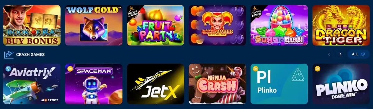 Вход в MostBet Casino